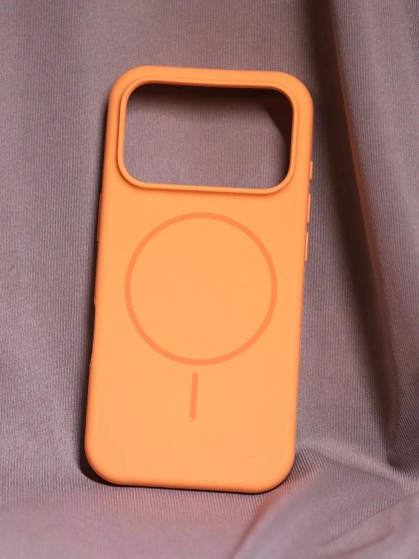 Orange  silicon Magsafe Case - iphone 17 pro max