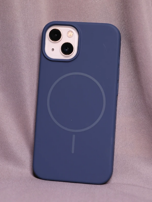 Dark Blue silicon Magsafe Case - iphone 13
