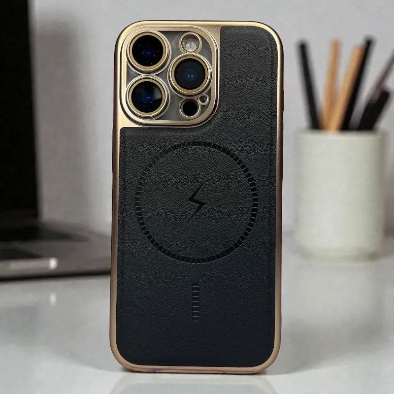 Leather MagSafe Support Case - iphone 15 pro