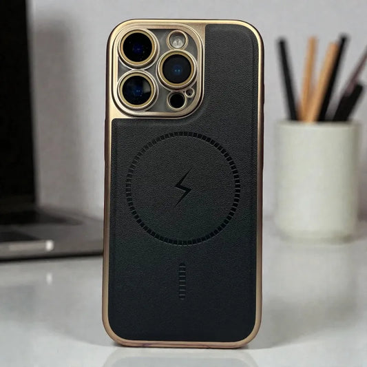 Leather MagSafe Support Case - iphone 16 pro