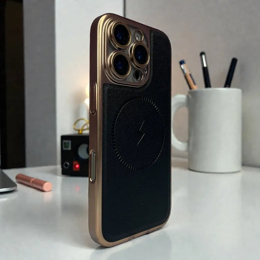 Leather MagSafe Support Case - iphone 16 pro