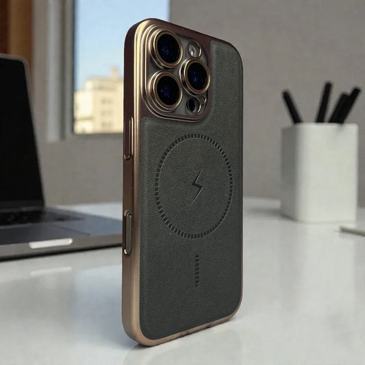 Leather MagSafe Support Case  - iphone 16 pro