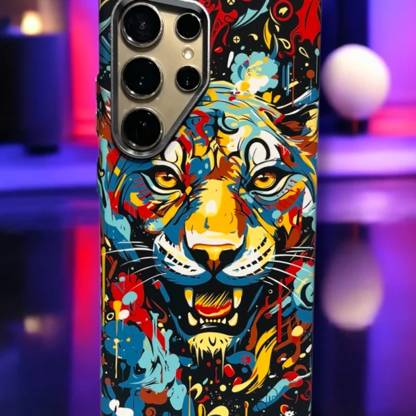 Samsung s24 ultra phone case lion artwork