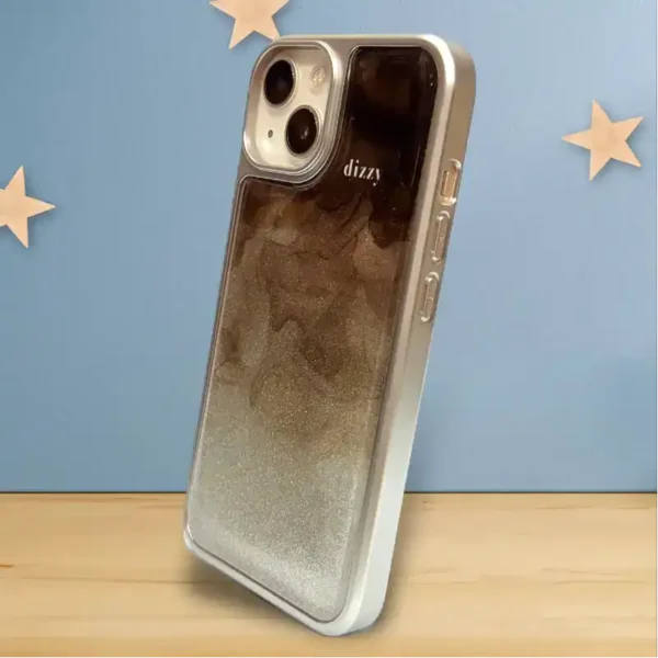 Luxury Sparkle Water Wave Design iPhone 13,14 Case with Electroplated Edges – Premium Soft Shockproof Cover - Image 3