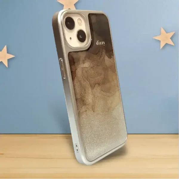 Luxury Sparkle Water Wave Design iPhone 13,14 Case with Electroplated Edges – Premium Soft Shockproof Cover - Image 2