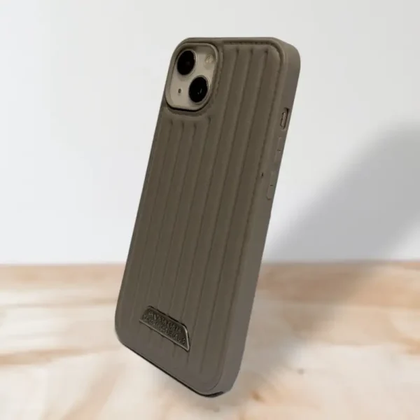 Sandro Barbara Olive iPhone 13,14 Case - Premium Leather Textured Protective Cover - Image 3