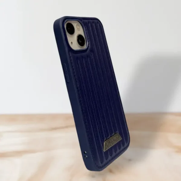 Sandro Barbara Blue iPhone 13,14 Case - Premium Leather Textured Protective Cover - Image 2