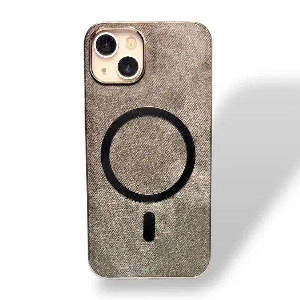 Stylish Fabric Texture MagSafe Case for iPhone 13,14 with Premium Grip, Protection, and Wireless Charging Compatibility