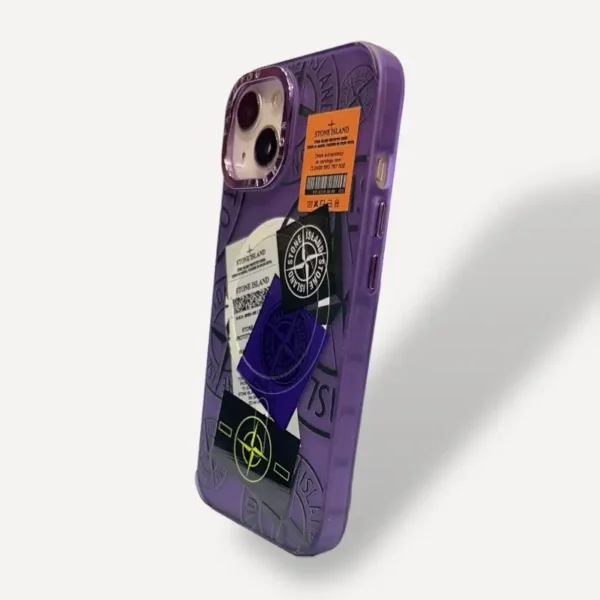 Premium iPhone 13,14 Case Stone Island Purple buy online case - Vanara store - Image 3