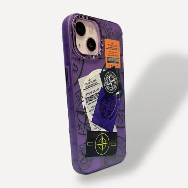 Premium iPhone 13,14 Case Stone Island Purple buy online case - Vanara store - Image 2