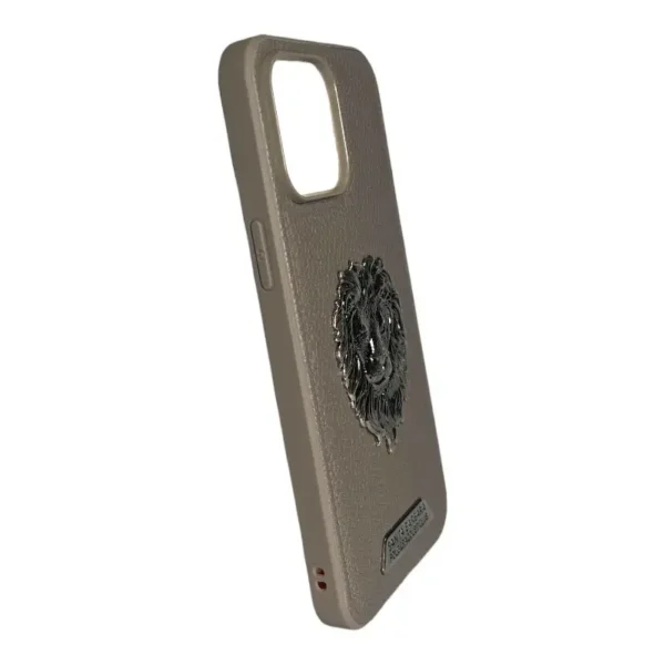 Luxury Lion iPhone 14 Pro Leather Case - Santa Barbara Design - Image 2