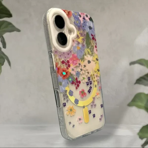 Floral Bloom MagSafe Glitter Case – iPhone 16 - Image 2