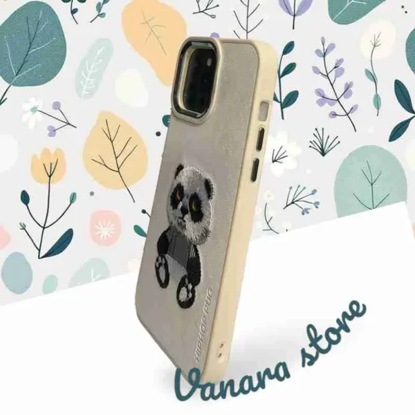 Cute Panda case-Light Cream-iPhone 13 Pro Max - Image 3