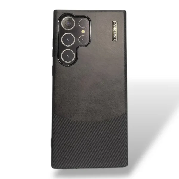 Samsung s23 ultra black leather case
