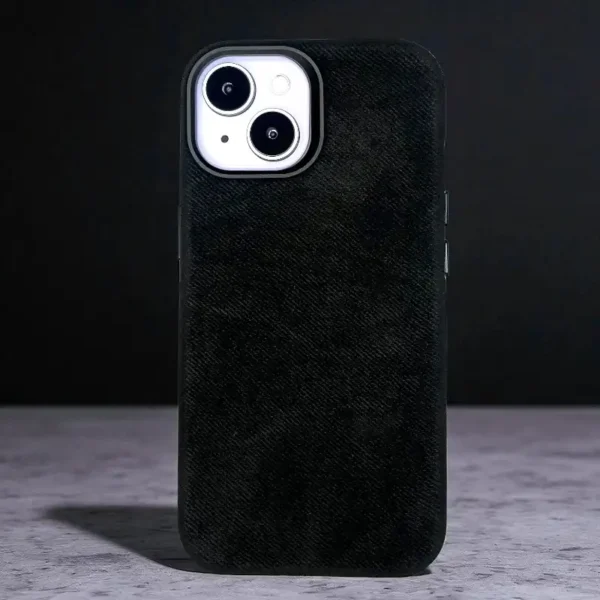 Black Demin Fabric Case -Iphone 15