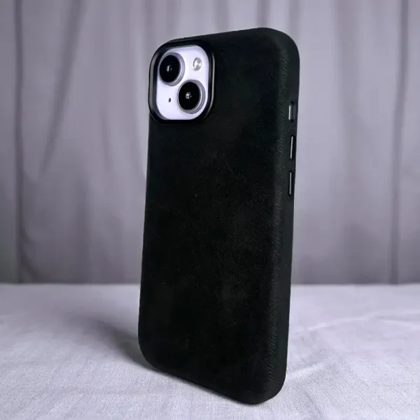 Black Demin Fabric Case -Iphone 15 - Image 3