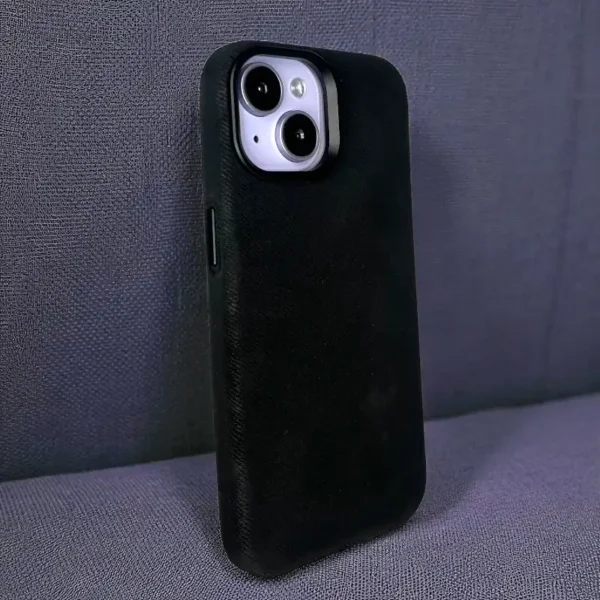 Black Demin Fabric Case -Iphone 15 - Image 2