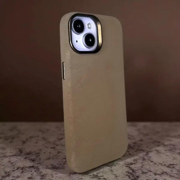 Brown Demin Fabric Case -Iphone 15 - Image 2
