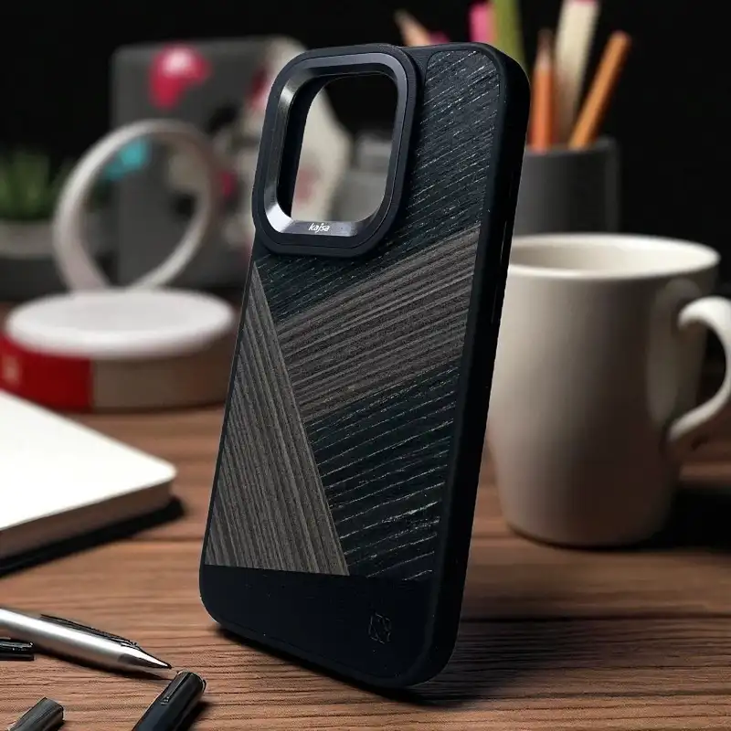 Kajsa Dark Wooden Texture Case -Iphone 15 pro 3 Kajsa Dark Wooden Texture Case -Iphone 15 pro - Image 3