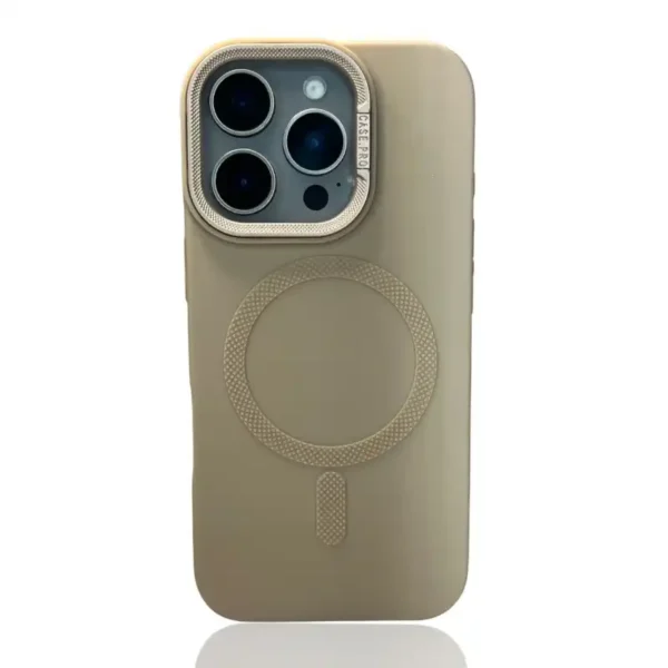 Cream Slim Silicon Case -Iphone 16 pro